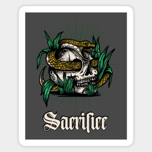 Skull And Snake Sacrifice Sticker